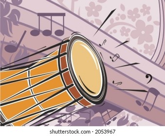 Musical Background-Floral Style Series.