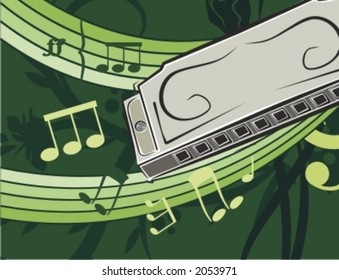 Musical Background-Floral Style Series.