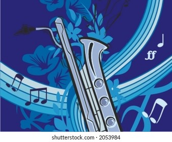 Musical Background-Floral Style Series.