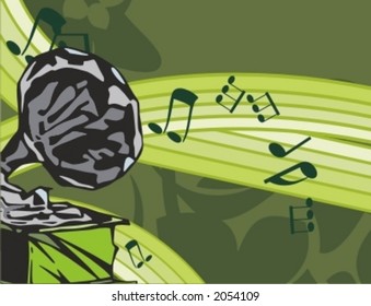 Musical Background-Floral Style Series.