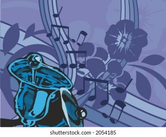 Musical Background-Floral Style Series.