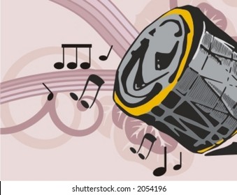Musical Background-Floral Style Series.