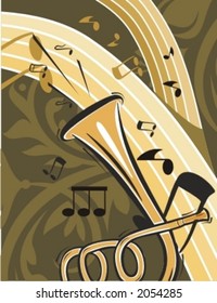 Musical Background-Floral Style Series.