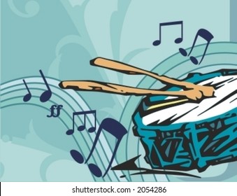 Musical Background-Floral Style Series.