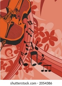Musical Background-Floral Style Series.