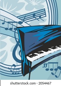 Musical Background-Floral Style Series.