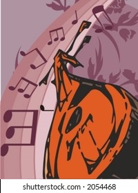 Musical Background-Floral Style Series.