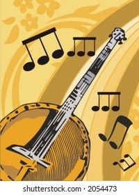Musical Background-Floral Style Series.