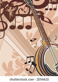 Musical Background-Floral Style Series.