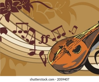 Musical Background-Floral Style Series.