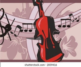 Musical Background-Floral Style Series.