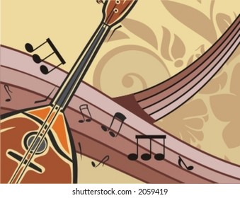 Musical Background-Floral Style Series.