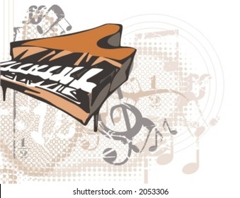 Musical Background-Grunge Style Series.