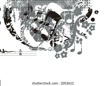Musical Background-Grunge Style Series.