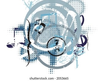 Musical Background-Grunge Style Series.