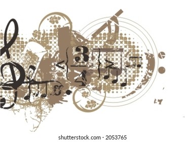 Musical Background-Grunge Style Series.