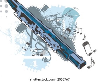 Musical Background-Grunge Style Series.
