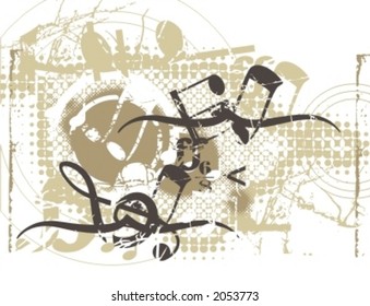 Musical Background-Grunge Style Series.