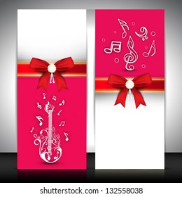 Musical banner set. EPS 10.