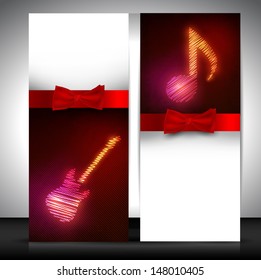 Musical banner set. EPS 10. 