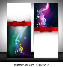 Musical banner set. EPS 10. 