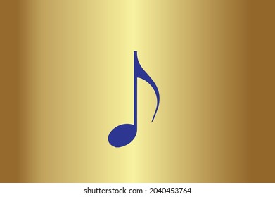 Musical Basic and elegant minimal artistic design in Blue initial based Icon logo-vector