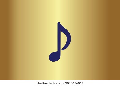 musical Basic and elegant minimal artistic design in blue initial based Icon logo-vector