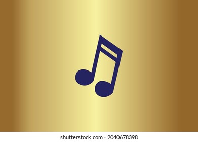 musical Basic and elegant minimal artistic design in blue initial based Icon logo-vector