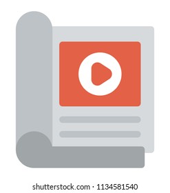 
A musical book flat design icon 

