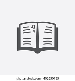 Musical book icon.