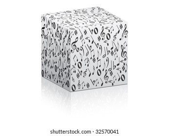 musical box vector illustration