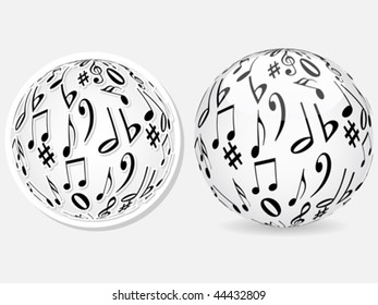 ilustración vectorial de botones musicales