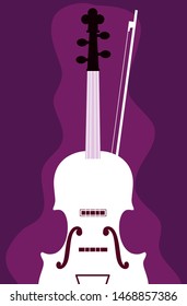 musical cello on note background