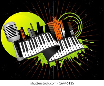 musical city vector