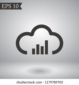 musical cloud vector icon 10 eps