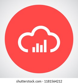 musical cloud vector icon 10 eps