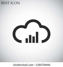 musical cloud vector icon 10 eps