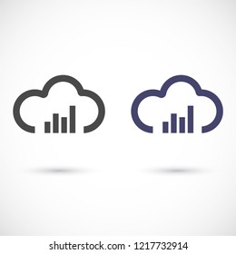 musical cloud vector icon 10 eps
