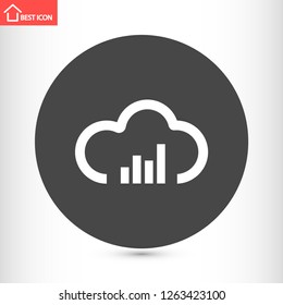 musical cloud vector icon 10 eps