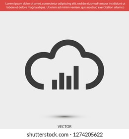 musical cloud vector icon 10 eps
