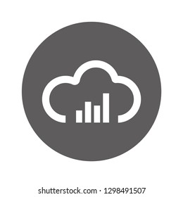 musical cloud vector icon 10 eps