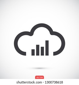 musical cloud vector icon 10 eps