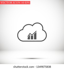 musical cloud vector icon 10 eps
