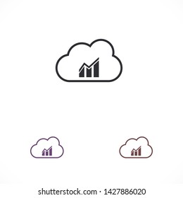 musical cloud vector icon 10 eps , Lorem ipsum Flat design