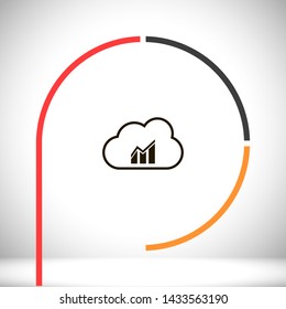 musical cloud vector icon 10 eps , Lorem ipsum Flat design