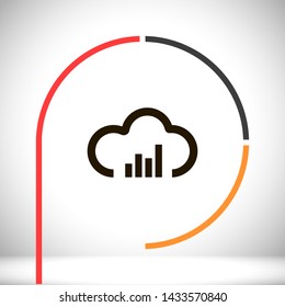 musical cloud vector icon 10 eps , Lorem ipsum Flat design