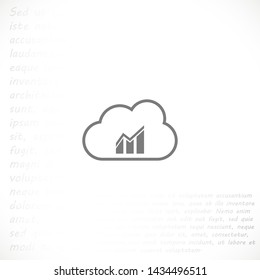 musical cloud vector icon 10 eps , Lorem ipsum Flat design