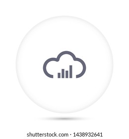 musical cloud vector icon 10 eps, Flat design