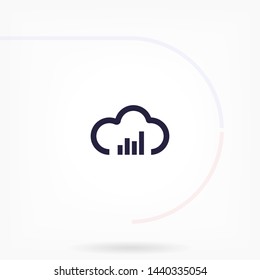 musical cloud vector icon 10 eps , Lorem ipsum Flat design