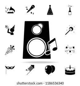 musical columns with notes icon. Party icons universal set for web and mobile